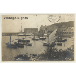 Santa Margherita / Italy: Harbour - Sailing Ships (Vintage RPPC Sciutto 1934)