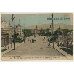Marseille: Expo Coloniale 1906 / Vue Générale De La Section De L'Indo-Chine (Vintage PC)
