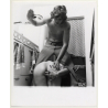 Master Spanking Nude Woman's Butt In Kitchen / BDSM (Vintage Photo Master B/W ~1970s)