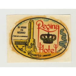 Regina Hotel - Rosario / Argentina (Vintage Roll On Luggage Label)