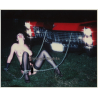 Photo Art: Nude Woman Tied To Cadillac / Chain - BDSM (Vintage Photo ~1980s)