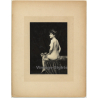 Classic French Nude *1 / Flowers (Vintage Photo Gelatin Silver ~1900s)