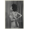Petite Brunette Semi Nude *2 / Arms Behind Back Restraint - BDSM (2nd Gen. Photo B/W ~1960s)