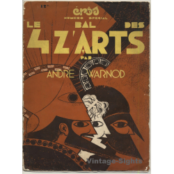 André Warnod: Le Bal Des 4 Z'Arts & Lithos By Paul Labbé (Vintage Magazine 1931)