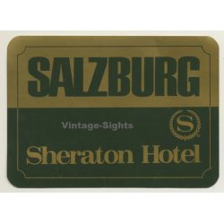 Salzburg / Austria: Sheraton Hotel (Vintage Self Adhesive Luggage Label / Sticker)