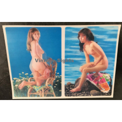 PK-331: Nude Duet B - Pin-Up (Vintage 3D Stereo Effect Postcard Toppan)