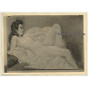 Léon Eygelshoven (1882-1967): Nude Study *2 (Vintage Photo Of Drawing ~1920s/1930s)