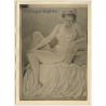 Léon Eygelshoven (1882-1967): Nude Study *7 (Vintage Photo Of Drawing ~1920s/1930s)