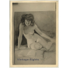 Léon Eygelshoven (1882-1967): Nude Study *9 (Vintage Photo Of Drawing ~1920s/1930s)