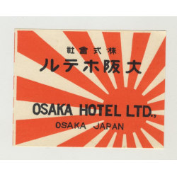 Osaka Hotel LTD. - Osaka / Japan (Vintage Luggage Label: Big)