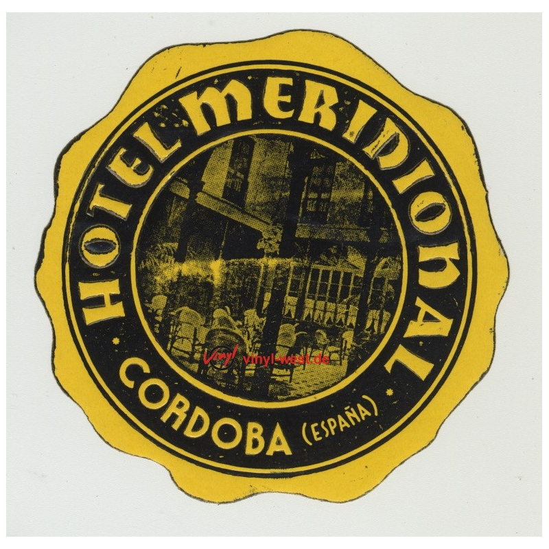 Hotel Meridional - Cordoba / Spain (Vintage Luggage Label)