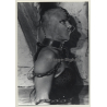 Tied Woman With Fetish Leather Mask / BDSM (2nd Gen. Photo B/W ~1960s)