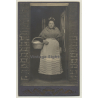Peasant Woman In Traditional Costume / Belgium? (Vintage Cabinet Card ~1910s/1920s)