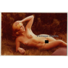 Nude Blonde Lingers On Meadow / Nudism - Tan Lines (Vintage Photo ~1980s)