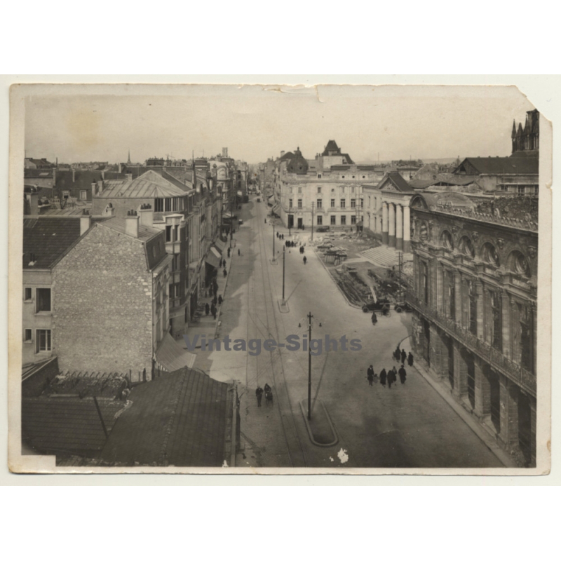 Reims / France: Place Myrron-Herrick Palais De Justice / Credit Lyonnais (Vintage Photo ~1910s/1920s)