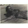 Jerri Bram (1942): Stunning Blonde Stretches Out In Dunes *2 / Hairy Armpits (Vintage Photo ~1970s/1980s)