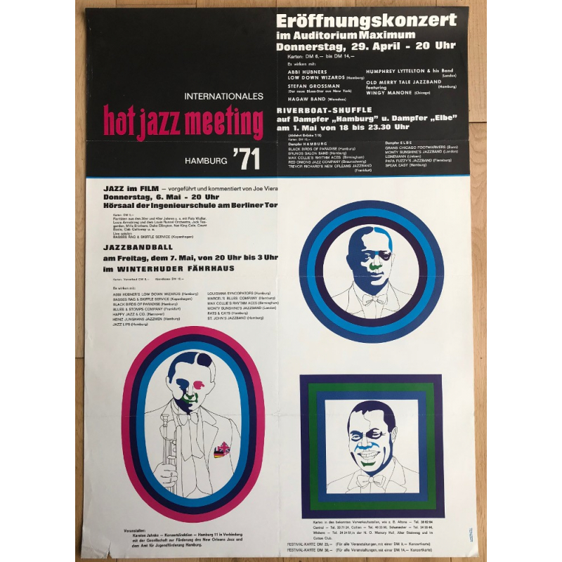 Hot Jazz Meeting Hamburg '71 - Humphrey Lyttelton... (Vintage Jazz Concert Poster)