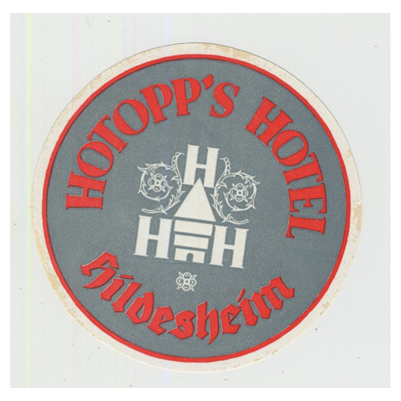 Hotopp's Hotel - Hildesheim / Germany (Vintage Luggage Label)