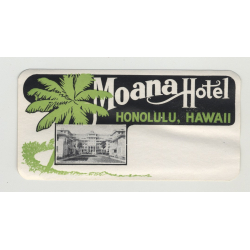 Moana Hotel - Honolulu, Hawaii / USA (Vintage Luggage Label)