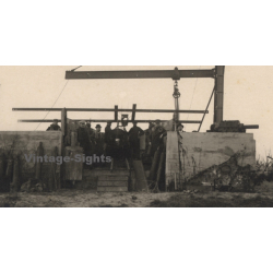 Outdoors Cannon Foundry / Military - WW1 (Vintage Photo ~1910s)