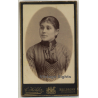 C. Kohler / Heilbronn: Young Woman / Victorian Dress (Vintage CDV / Carte De Visite ~1880s/1890s)