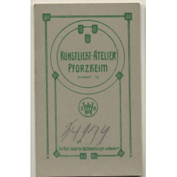 L. Wronker & Co / Pforzheim: Woman In Victorian Dress*2 / Apron (Vintage CDV / Carte De Visite ~1880s/1890s)