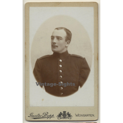 G. Bopp / Weingarten: Young Soldier / Moustache - Uniform (Vintage CDV / Carte De...