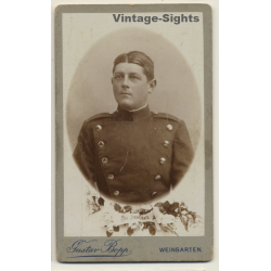Gustav Bopp / Weingarten: Soldier - Uniform - Haircut (Vintage CDV / Carte De Visite ~1880s/1890s)