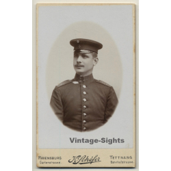 K.Schäfer / Ravensburg: Soldier - Uniform - Moustache (Vintage CDV / Carte De Visite...