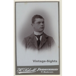 K.Scholl / Friedrichshafen: Young Man - Tie - Suit (Vintage CDV / Carte De Visite ~1900s)