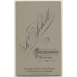 K.Scholl / Friedrichshafen: Young Man - Tie - Suit (Vintage CDV / Carte De Visite ~1900s)