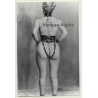 Pretty Blonde Nude*3 / Fetish Corset - Big Butt - BDSM (2nd Gen. Photo ~1960s)