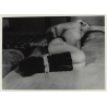 Semi Nude Woman Tied On Floor / Rope Bondage - BDSM (Vintage Photo ~1960s)