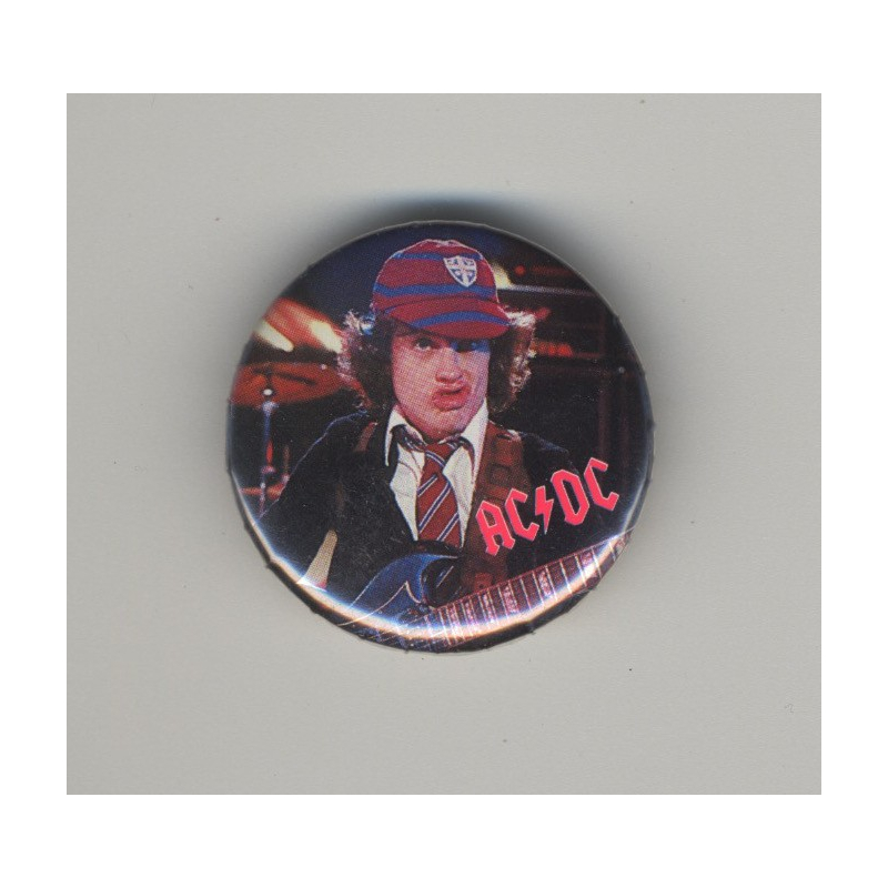 AC/DC - Angus Young (Vintage Pinback Button Badge 1980s)