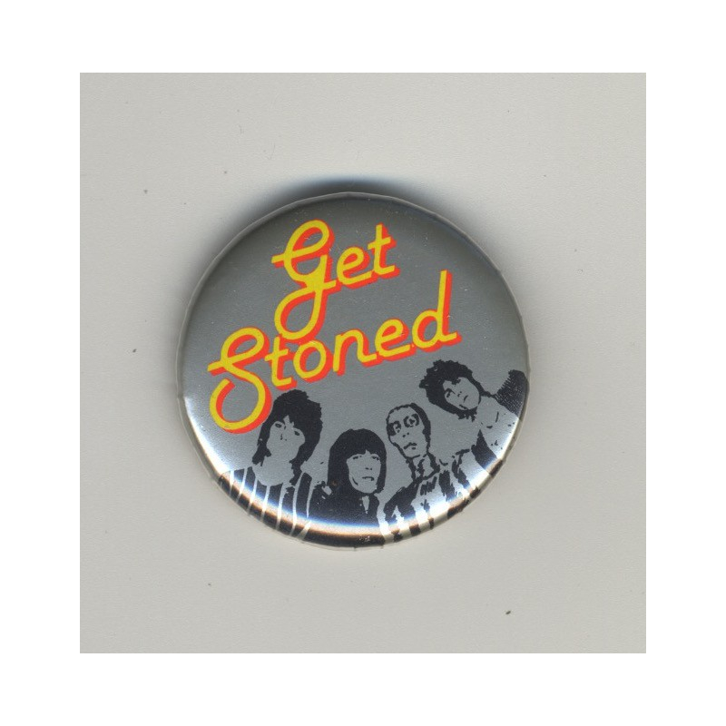 Rolling Stones - Get Stoned (Vintage Pinback Button Badge 1980s)