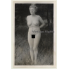 Natural Shorthaired Nude Woman In Forest / Nudism (Vintage Photo GDR 1950s/1960s)