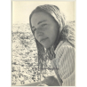 Jerri Bram (1942): Pretty Natural Young Woman At Beach (Vintage Photo ~1980s)