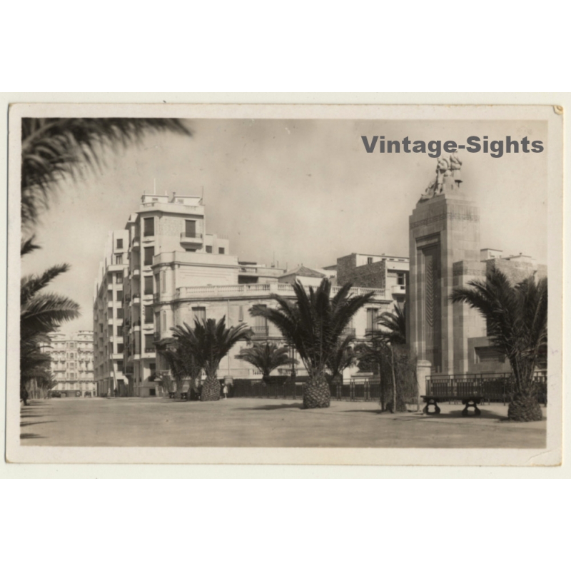 Oran / Algeria: Boulevard Nord & Monument Aux Morts (Vintage RPPC 1936)