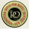 Wellington / New Zealand: Royal Oak Hotel (Vintage Luggage Label)