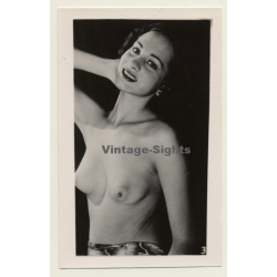 Upper Torso Of Sweet Brunette Nude (Vintage Photo ~1940s/1950s)