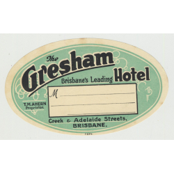The Gresham Hotel - Brisbane / Australia (Vintage Luggage Label)