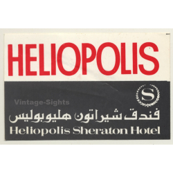 Cairo / Egypt: Heliopolis Sheraton Hotel (Vintage Self Adhesive Luggage Label / Sticker)