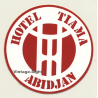 Abidjan / Ivory Coast: Hotel Tiama (Vintage Self Adhesive Luggage Label / Sticker)