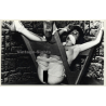 Darkhaired Nude Tied On Bondage Rack / Gag - BDSM (2nd Gen.Photo ~1960s)