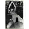 Darkhaired Nude Maid Tied In Dungeon / Suspenders - Gag - BDSM (2nd Gen.Photo ~1960s)