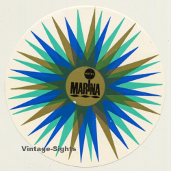Hotel Marina / Great Graphic Design (Vintage Luggage Label)
