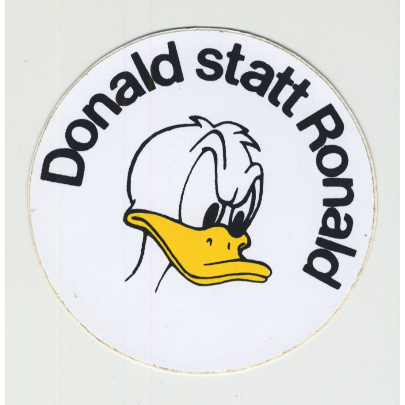 Donald Statt Ronald (Vintage Sticker 1980s) Donald Instead Of Ronald (Reagan)