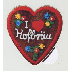 I Love Hofbräu (Vintage Beer Advertisment Sticker 1980s) STUTTGARTER HOFBRÄU