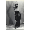 Tied Woman In Black Dress*3 / Rear View - Bondage - BDSM (2nd Gen. Photo GDR ~ 1960s)