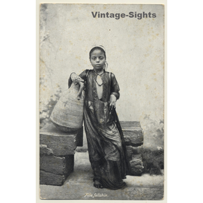 Egypt: Fille Fellahin / Traditional Costume - Water Jug - Ethnic (Vintage PC) Egypt: Fille Fellahin / Traditional Costume - Water Jug - Ethnic (Vintage PC)